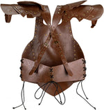 Medieval Faux Leather Chest Armor Retro Mercenary Knight Archer Body Armor Adjustable Vest Armour for Ren Faire