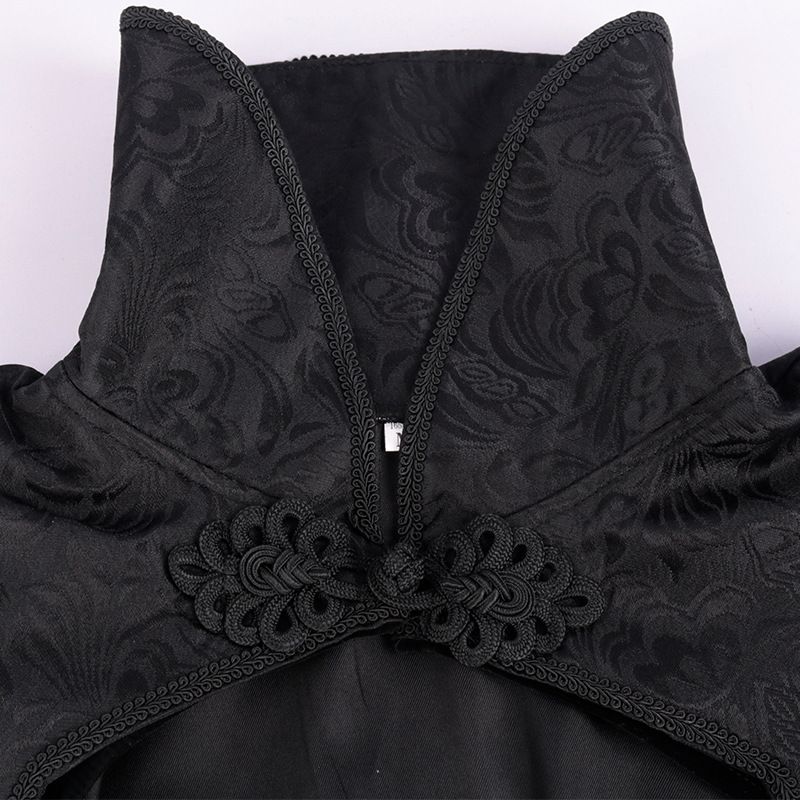 Medieval Men's Cloak with Jacquard Double-Layered Shawl Gothic Pirate Vampire Cloak