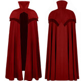 Medieval Men's Cloak with Jacquard Double-Layered Shawl Gothic Pirate Vampire Cloak