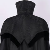 Medieval Men's Cloak with Jacquard Double-Layered Shawl Gothic Pirate Vampire Cloak