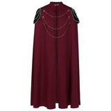 Medieval Royal Hooded Cloak Steampunk Cape with Chain Renaissance Robe Halloween Costume