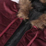 Medieval Viking Fur Cape Costume for Men Steampunk Renaissance King Cloak Robe for LARP Cosplay Halloween Costume