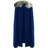 Medieval Viking Fur Cape Costume for Men Steampunk Renaissance King Cloak Robe for LARP Cosplay Halloween Costume