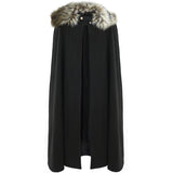 Medieval Viking Fur Cape Costume for Men Steampunk Renaissance King Cloak Robe for LARP Cosplay Halloween Costume