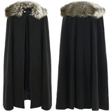 Medieval Viking Fur Cape Costume for Men Steampunk Renaissance King Cloak Robe for LARP Cosplay Halloween Costume
