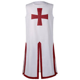 Unisex Medieval Warriors Knight Crusader Costume Men Cross Tabard Surcoat Tunic Clothes