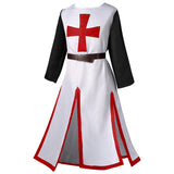 Unisex Medieval Warriors Knight Crusader Costume Men Cross Tabard Surcoat Tunic Clothes
