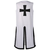 Unisex Medieval Warriors Knight Crusader Costume Men Cross Tabard Surcoat Tunic Clothes