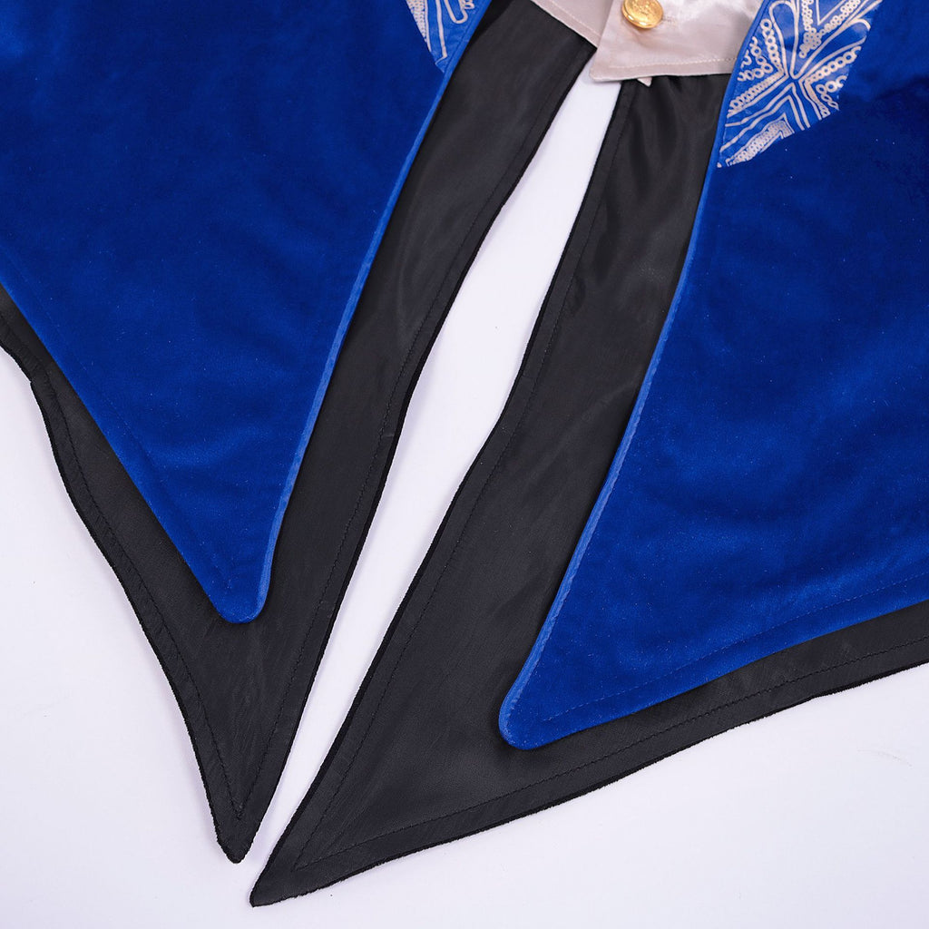 Men Costume Medieval Tailcoat Jacket Court Gothic Vintage Uniform
