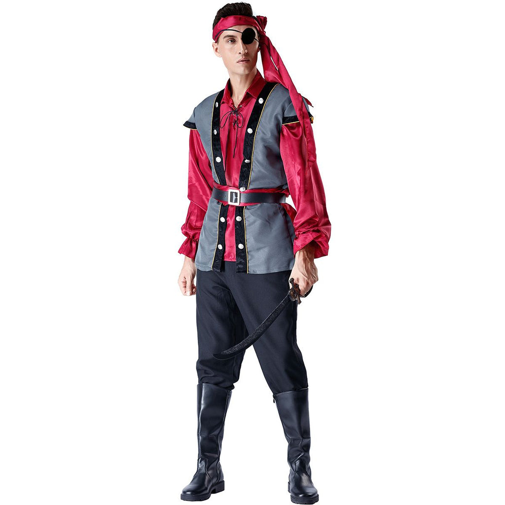 Men Pirate Captain Costumes Adult Pirate Costume Cosplay Set