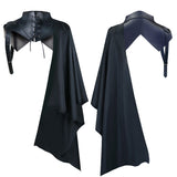 Unisex Steampunk Gothic Victorian Medieval Leather Shrug Cape Shawl Halloween Cloak