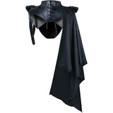 Unisex Steampunk Gothic Victorian Medieval Leather Shrug Cape Shawl Halloween Cloak