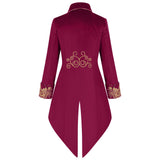 Men Steampunk Medieval Jacket Gothic Victorian Frock Coat Uniform