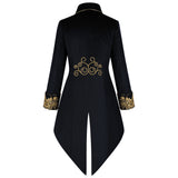 Men Steampunk Medieval Jacket Gothic Victorian Frock Coat Uniform
