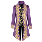 Men Steampunk Medieval Jacket Gothic Victorian Frock Coat Uniform