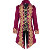 Men Steampunk Medieval Jacket Gothic Victorian Frock Coat Uniform
