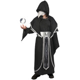Men Wizard Sorcerer Medieval Warlock Halloween Costume Priest Robe Cosplay