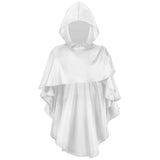 Men Women Hooded Cosplay Party Cloak Cape Wizard Robe Halloween Medieval Knight Role Play Costume