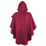 Men Women Hooded Cosplay Party Cloak Cape Wizard Robe Halloween Medieval Knight Role Play Costume
