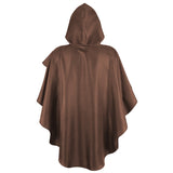 Men Women Hooded Cosplay Party Cloak Cape Wizard Robe Halloween Medieval Knight Role Play Costume