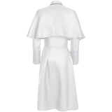 Men's Clergy Robe Black Priest Pulpit Robe Vestments with Belt Cosplay Costume