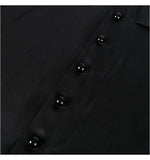 Men's Clergy Robe Black Priest Pulpit Robe Vestments with Belt Cosplay Costume