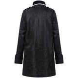 Men's Gothic Coat Vintage Black Steampunk Victorian Jacket Medieval Halloween Costume