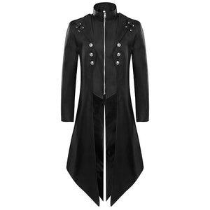 Men's Gothic Tailcoat Victorian Renaissance Costume Jacket Vampire Frock Coat for Halloween