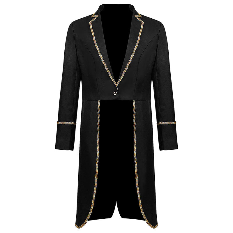 Men's Gothic Victorian Frock Vintage Steampunk Tailcoat Medieval Pirate Uniform Halloween Costume