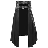 Men's Leather Skirts Medieval Cosplay Gothic Punk Maxi Chain Cosplay Skirt