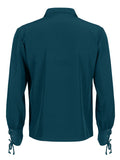 Men's Medieval Renaissance Viking Pirate Costume Long Sleeve Linen Shirt V Neck Lace Up Retro T-Shirt