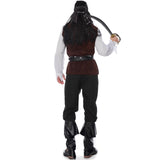 Men's Pirate Costume Baroque Caribbean Buccaneer Privateer Cosplay Halloween Outfit