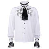 Men's Renaissance Costume Shirt Medieval Steampunk Pirate Tops Halloween Clothing