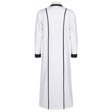 Men's Saudi Arabic Thobe Jubba Dishdasha Long Sleeve Robe Ramadan Muslim Dress Middle East Islamic Clothing