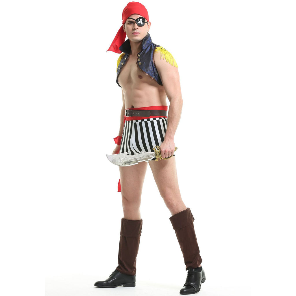 Men's Sexy Night Club Exotic Pirate Halloween Costumes Cosplay Outfits
