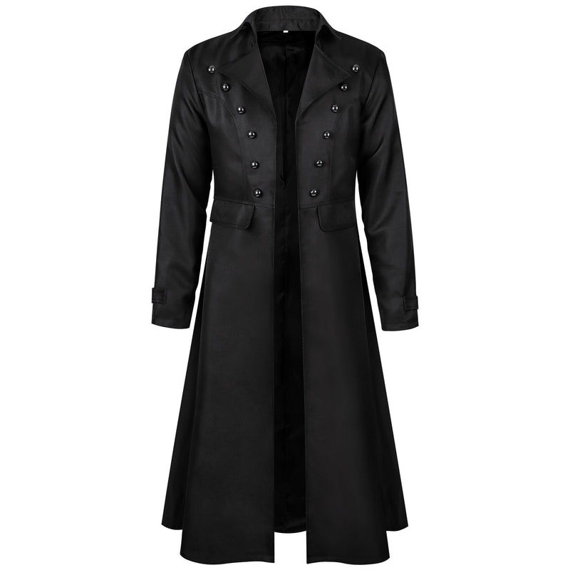 Men's Steampunk Coat Victorian Prince Jacket Gothic Renaissance Medieval Frock Coat Costume Tailcoat Long Trench Coats