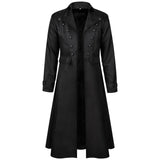 Men's Steampunk Coat Victorian Prince Jacket Gothic Renaissance Medieval Frock Coat Costume Tailcoat Long Trench Coats