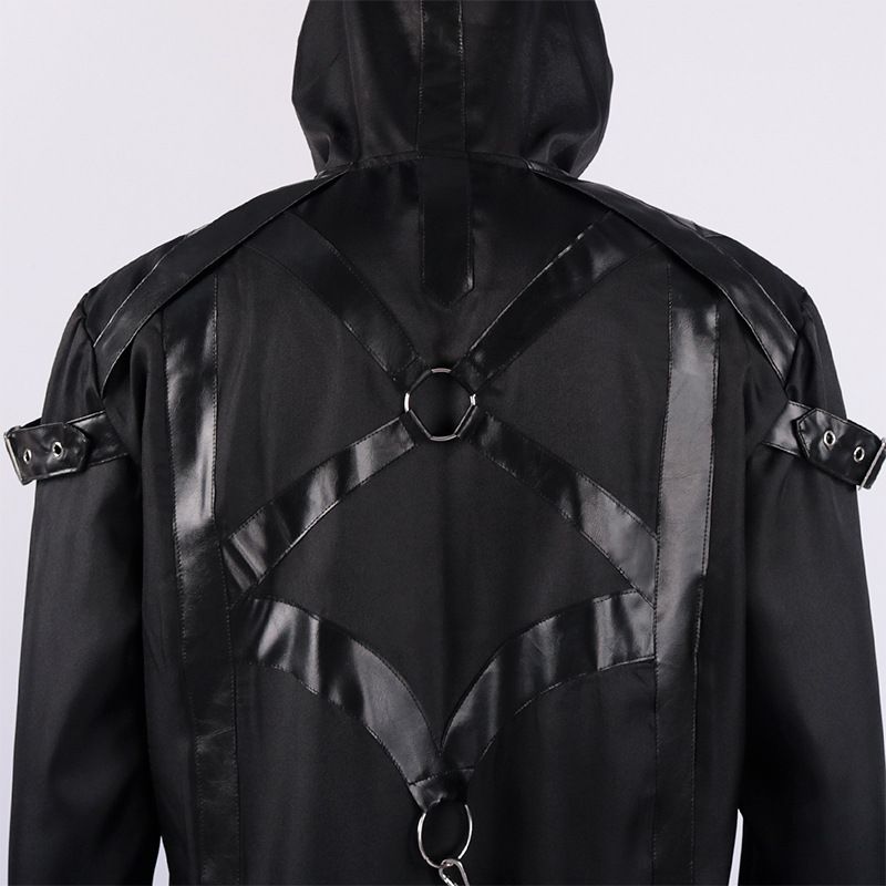 Men's Steampunk Renaissance Hooded Jacket Victorian Gothic Frock Coat
