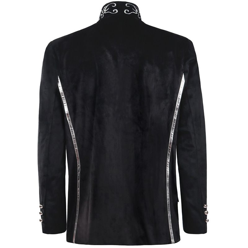 Men's Steampunk Vintage Jacket Gothic Victorian Frock Coat Uniform Halloween Costume