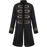 Men's Steampunk Vintage Medieval Tailcoat Jacket Gothic Victorian Frock Coat Uniform Halloween Cosplay Costume