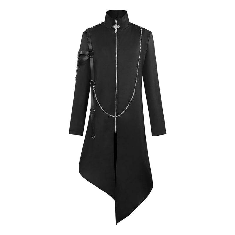 Men's Steampunk Vintage Tailcoat Jacket Gothic Victorian Frock Uniform Halloween Costume