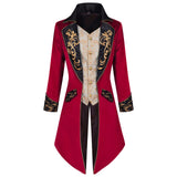 Men's Steampunk Vintage Tailcoat Jacket Gothic Victorian Frock Uniform