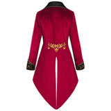 Men's Steampunk Vintage Tailcoat Jacket Gothic Victorian Frock Uniform
