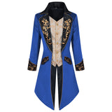 Men's Steampunk Vintage Tailcoat Jacket Gothic Victorian Frock Uniform