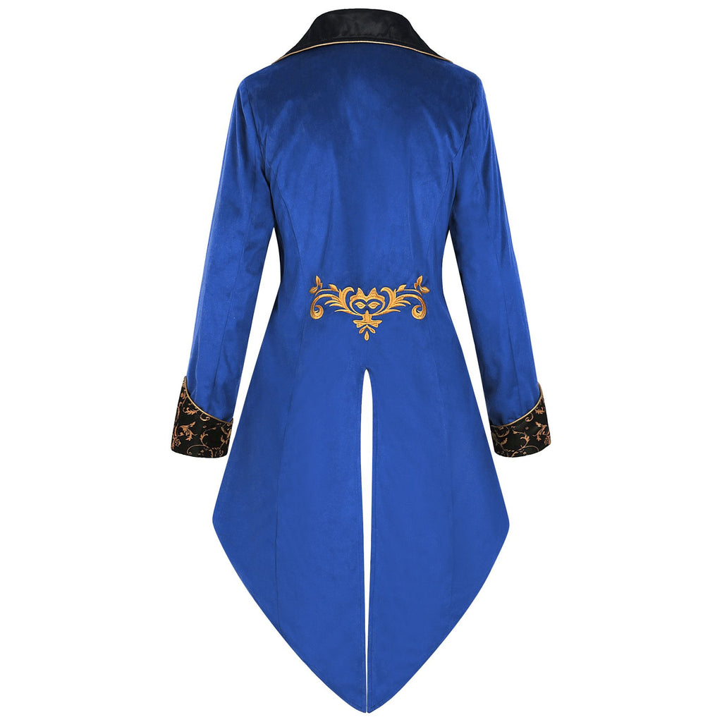 Men's Steampunk Vintage Tailcoat Jacket Gothic Victorian Frock Uniform
