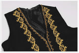 Men's Victorian Waistcoat Slim Fit Embroidered Opera Vest Court Prince Costume Wear