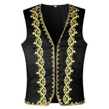 Men's Victorian Waistcoat Slim Fit Embroidered Opera Vest Court Prince Costume Wear