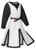 Mens Crusader Costume Medieval Templar Renaissance Knight Warrior Tunic Retro Halloween Cosplay