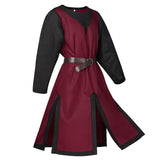 Mens Crusader Costume Medieval Templar Renaissance Knight Warrior Tunic Retro Halloween Cosplay