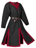 Mens Crusader Costume Medieval Templar Renaissance Knight Warrior Tunic Retro Halloween Cosplay